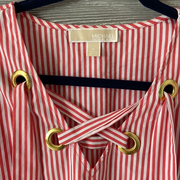MICHAEL KORS | striped shirt size XL - Picture 2 of 4